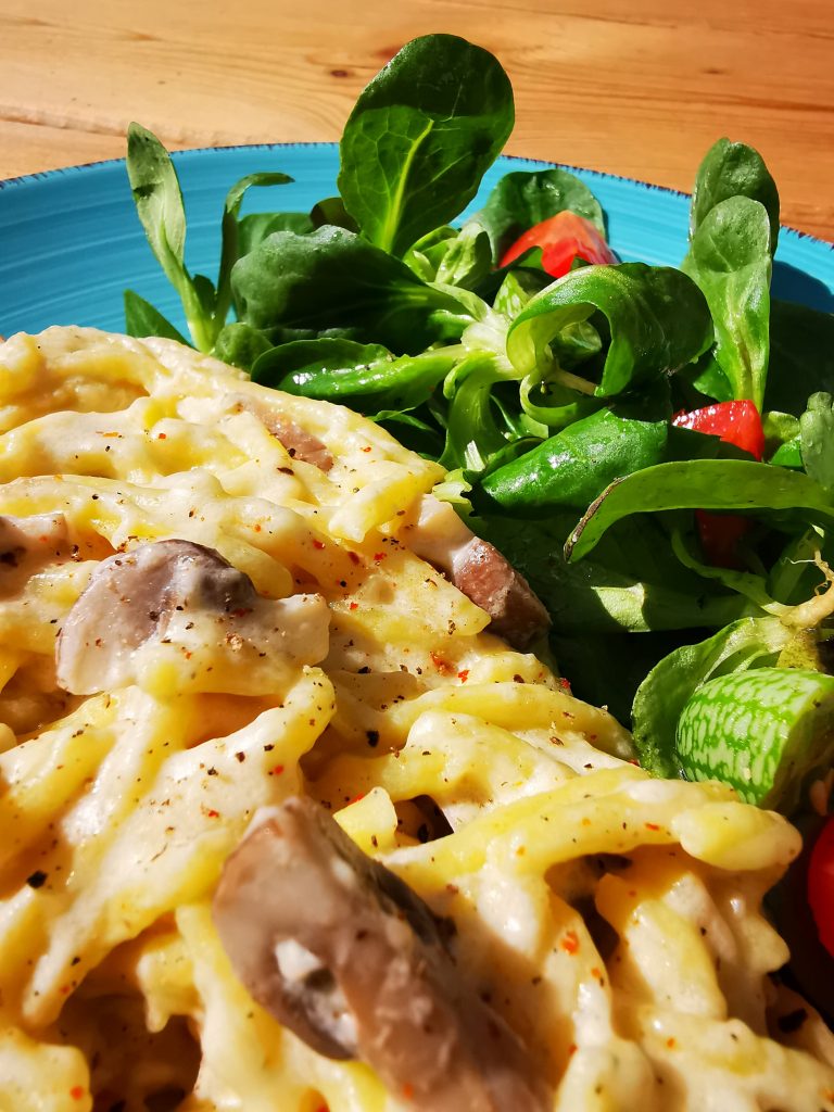 Spätzle.Rahmschwammerl